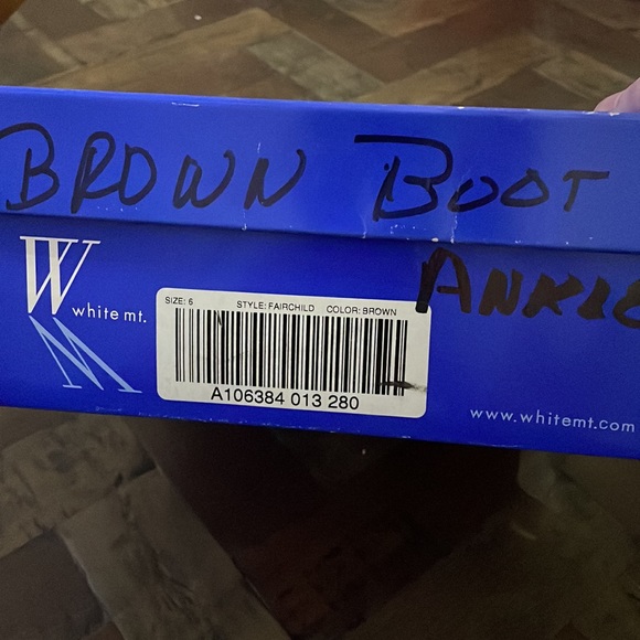 Brown White Mountain Heeled Booties Women’s 6 Ankle Boots Shoes - Picture 5 of 5